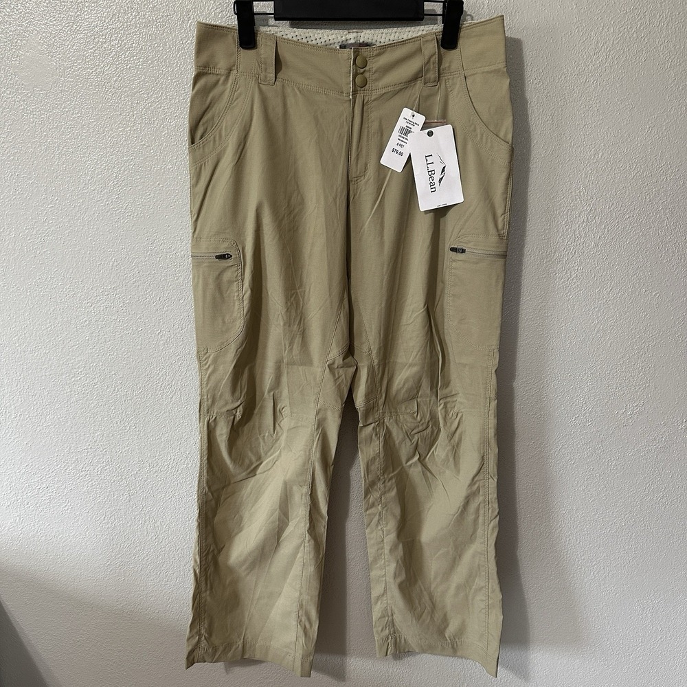 NEW LL Bean Vista Trekking Pants Sandstone Tan Womens 6Petite Hiking Convertible